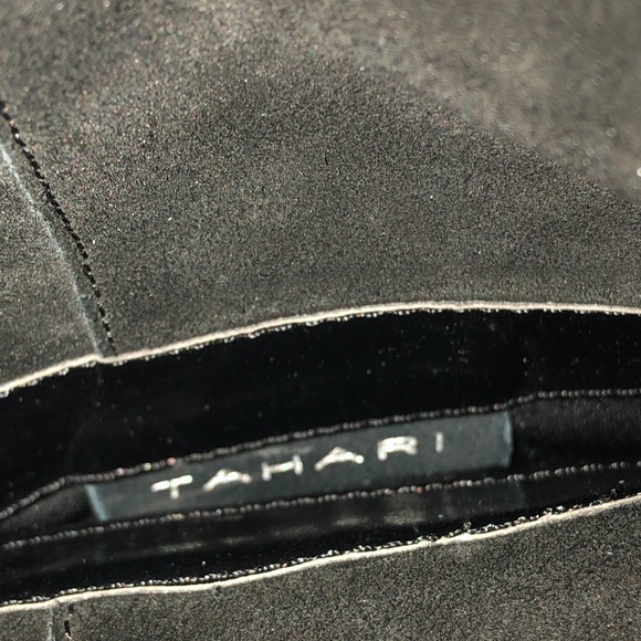 Tahari tall black leather and suede boots - Picture 6 of 7